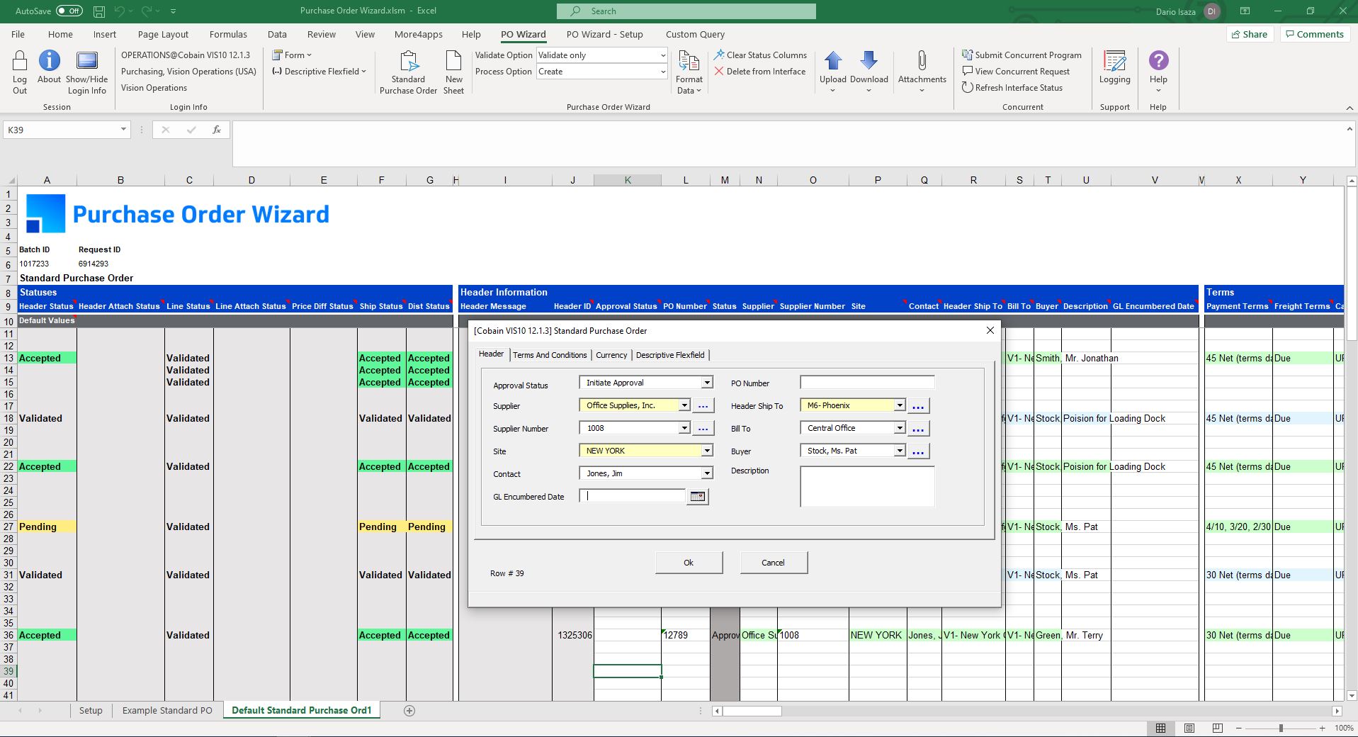 EBS Toolbox Purchase Order Wizard