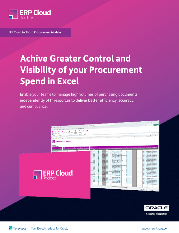 The More4apps ERP Cloud Toolbox Procurement Module.