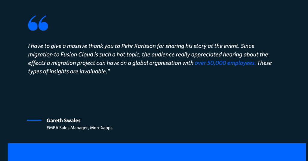 Thank you to Pehr for sharing EF Education First’s migration to Fusion Cloud story with O5 Live. Customer insights are invaluable. 